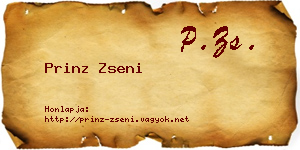 Prinz Zseni névjegykártya